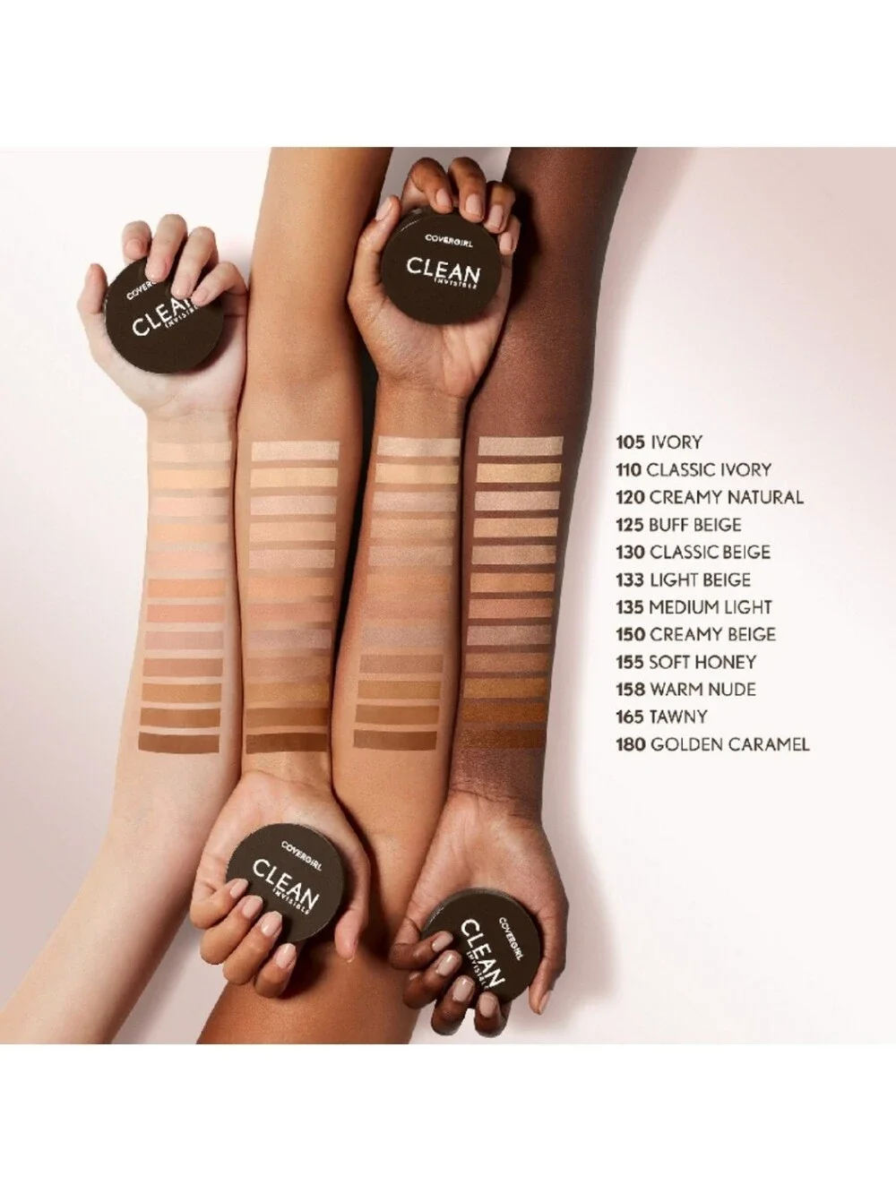 ⭐4/$15 Covergirl Clean Invisible Pressed Powder Creamy Beige